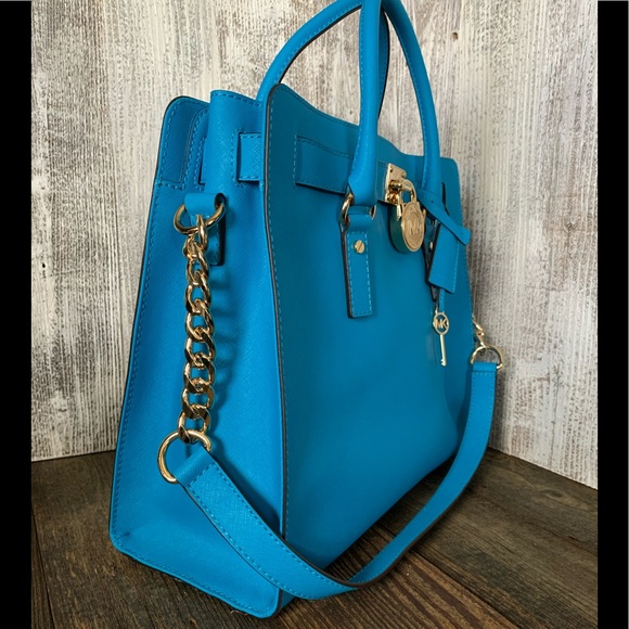 Michael Kors Blue Hamilton Bag and Wallet NWT - Picture 6 of 8